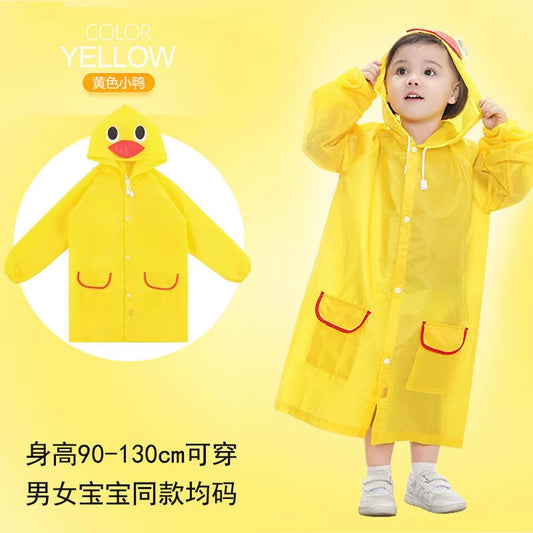 Baby Raincoat Cartoon Animal Style Waterproof Kids Rain Coat for Children Rainwear Student Poncho Rain Coat Kids