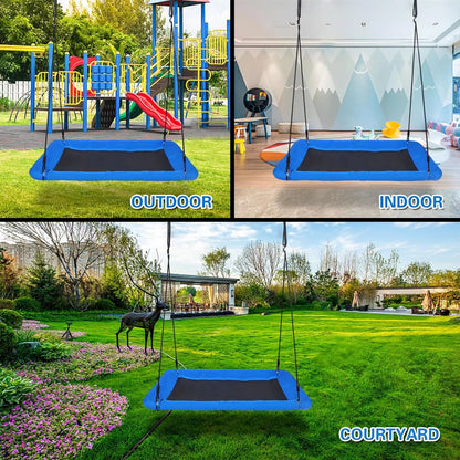 700Lb Giant 60" Platform Tree Swing for Kids Rectangular Platform Swing Outdoor Swing Kids and Adults Outdoor Tree Swing