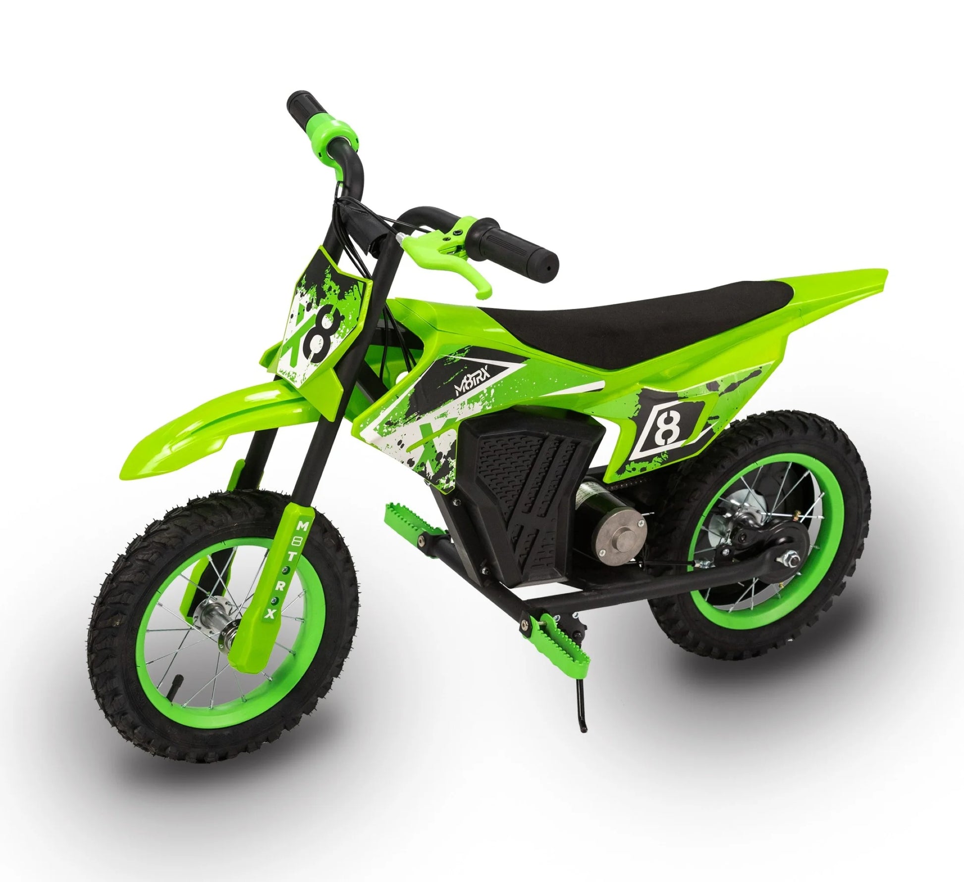 12V Mini Electric Child Dirt Bike, Battery Powered Toy Motorcycle, Kids Ride On, Ages 5 Years and Up, Green