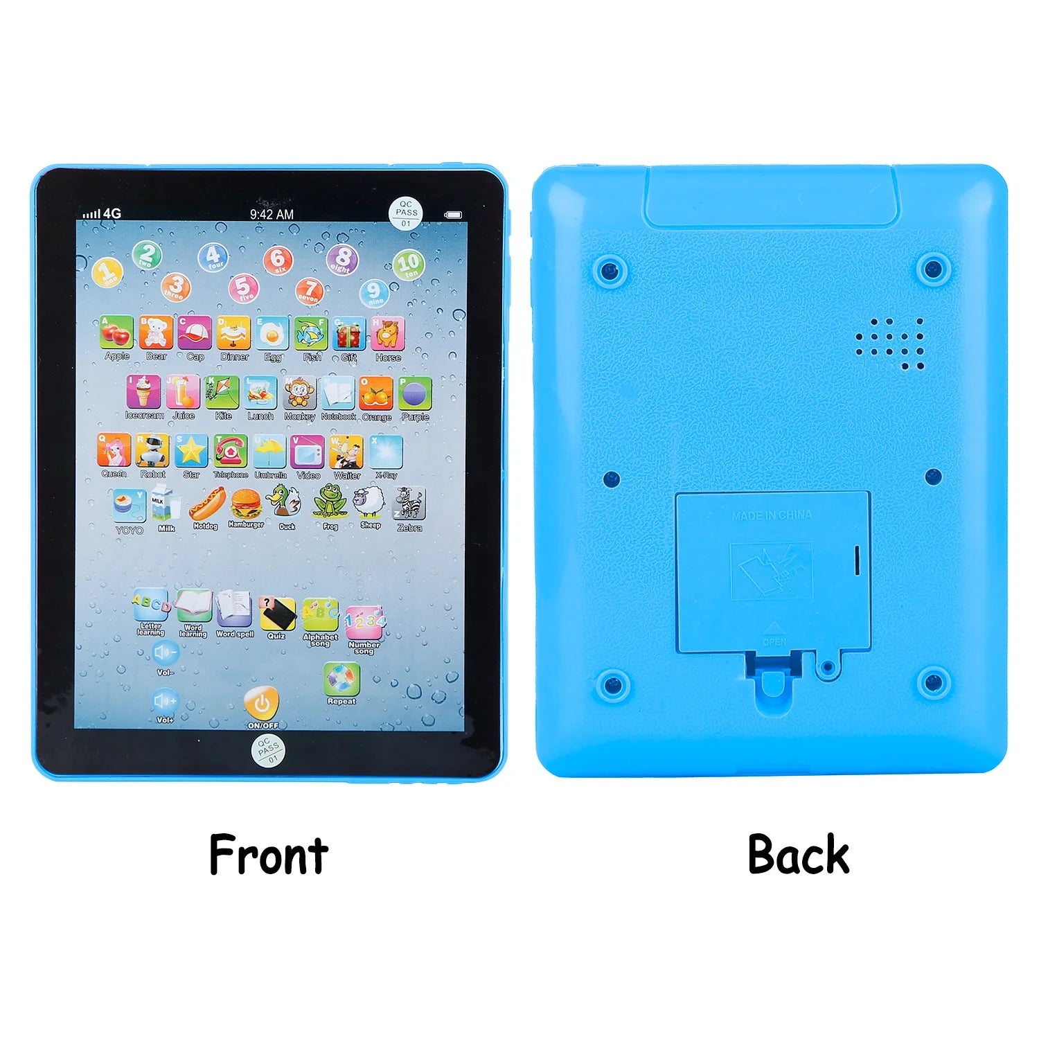 Baby Learning Tablet Educational Toddler Tablet, Blue