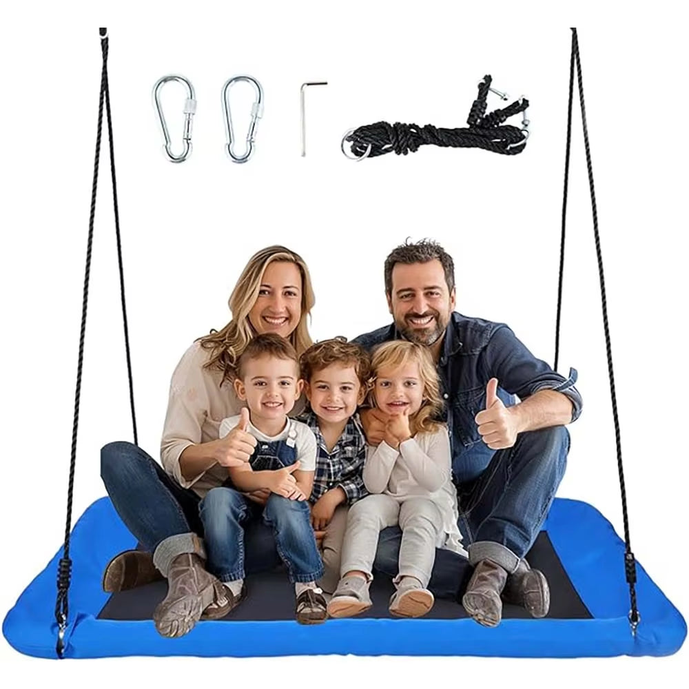 700Lb Giant 60" Platform Tree Swing for Kids Rectangular Platform Swing Outdoor Swing Kids and Adults Outdoor Tree Swing